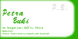 petra buki business card
